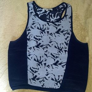 Rebecca Minkoff knit cropped, designer activewear shirt